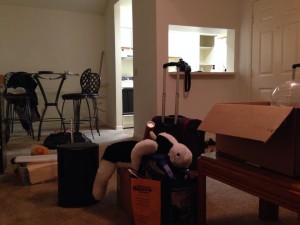 I moved out of my own apartment and into a two-bedroom with a friend of mine. It's cheaper, and she makes me breakfast sometimes. So no complaints there. It's also much nicer - same complex but new appliances, cabinets, and I have a giant bathroom and closet.