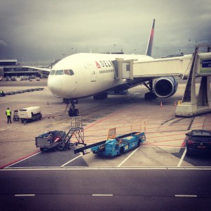 One of our flagship machines, a Boeing 777, took me back across the Atlantic from Amsterdam to Detroit.