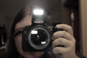 Taking a very expensive selfie with my fancy new camera!