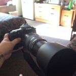 My dad sent me a hand-me-down telephoto lens, and it is awesome. I totally feel like a paparazzi.