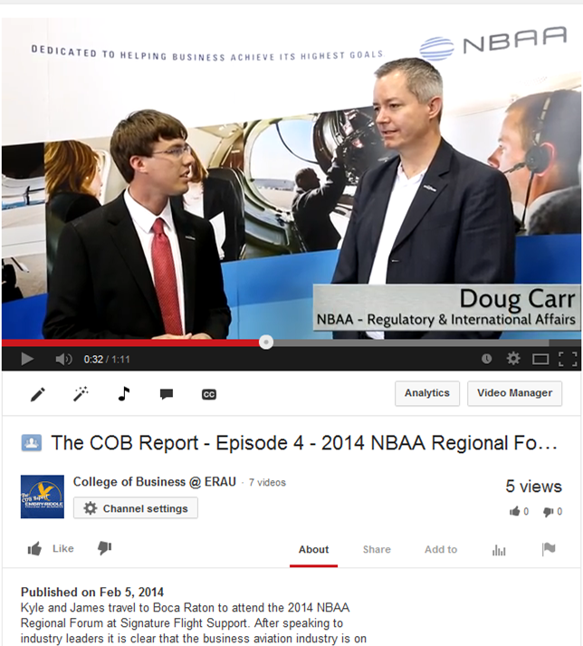 Check out the recap of the entire NBAA Forum in Boca Raton on our COB YouTube page!