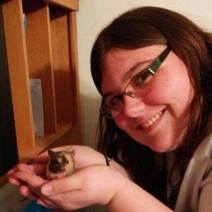 Me with Sally the Space Hamster