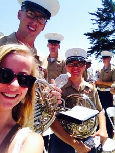 Met up with some French Horn band geeks like myself. They performed at the ceremony. 