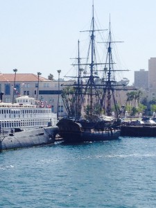 An actual ship from the Pirates of the Caribbean Film