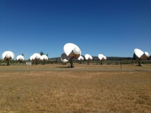 Some of the radio telescopes at the Allen Telescope Array at Hat Creek