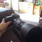 My dad sent me a hand-me-down telephoto lens, and it is awesome. I totally feel like a paparazzi. 