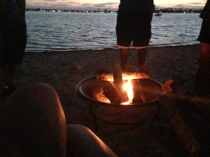 Campfire on the bay
