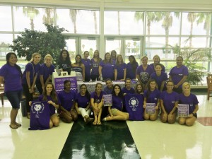 Tri Sigma at the Volley Against Domestic Violence