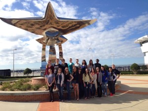 All the Ambassadors in front of the Flight Line on the Daytona Beach Campus