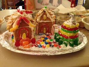 David and I's entry in the Gingerbread House Competition. We definitely won!