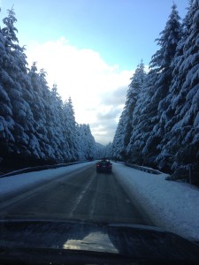 The drive to Crystal Mountain.