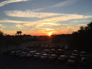 Sunset over Daytona International Speedway