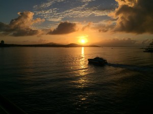First sunrise in the world! A view from Hilton, Auckland! Until next time!!