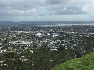 Eden Park (Stadium for All Black, A Rugby Stadium) A view from One Tree Hill Summit.
