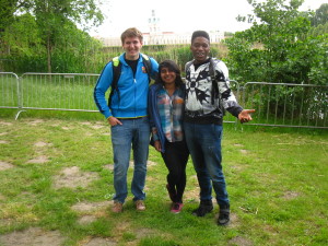 Two of my classmates (Michael and Franck) and I at Schloss Charlottenburg...trying to decipher Dr. Demirkiran's photo instructions.