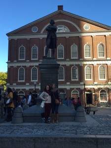Kalina and I in front of Faneuil Hall