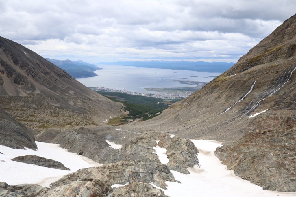 View of Ushuaia from the highest point we climbed (~3,500 ft. ASL)