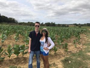 Brent and I in front of a tobacco farm in Pinar del Rio. 